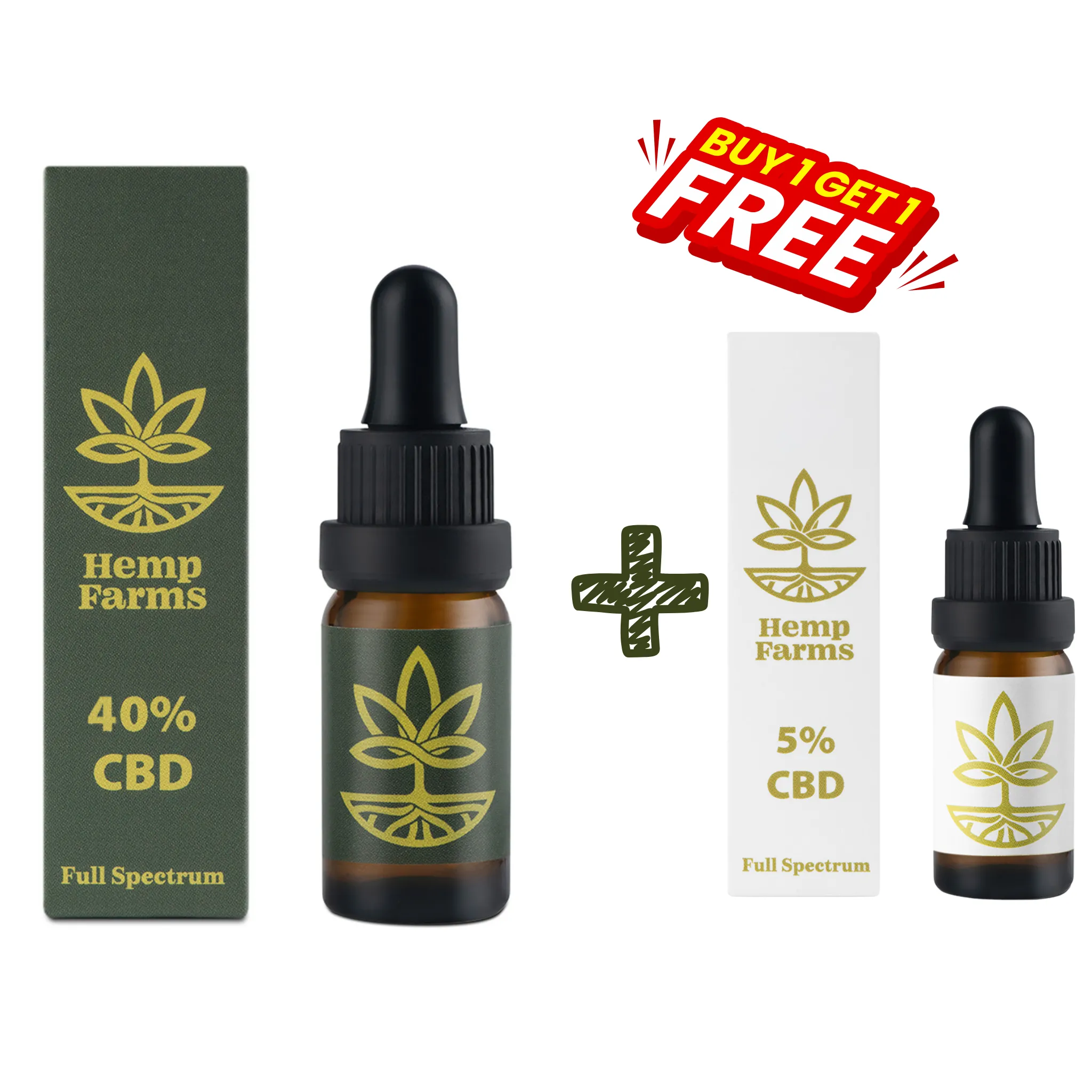 CBD Öl Hemp Farms CBD Oil 40% 10ml. Full Spectrum Spring Promo