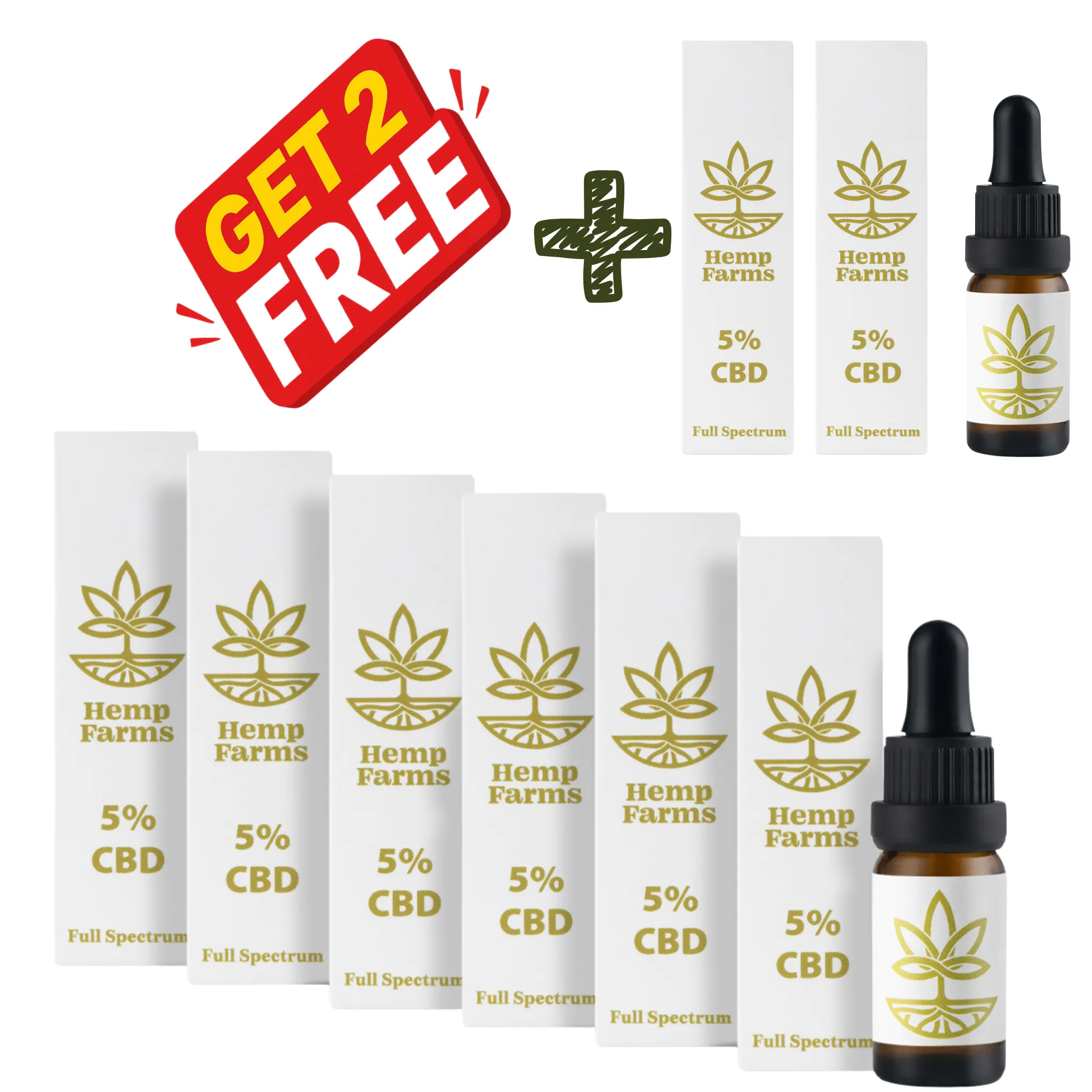 CBD Super Combo – 5% oleju x 6 sztuk (po 500mg) wiosenna promocja
