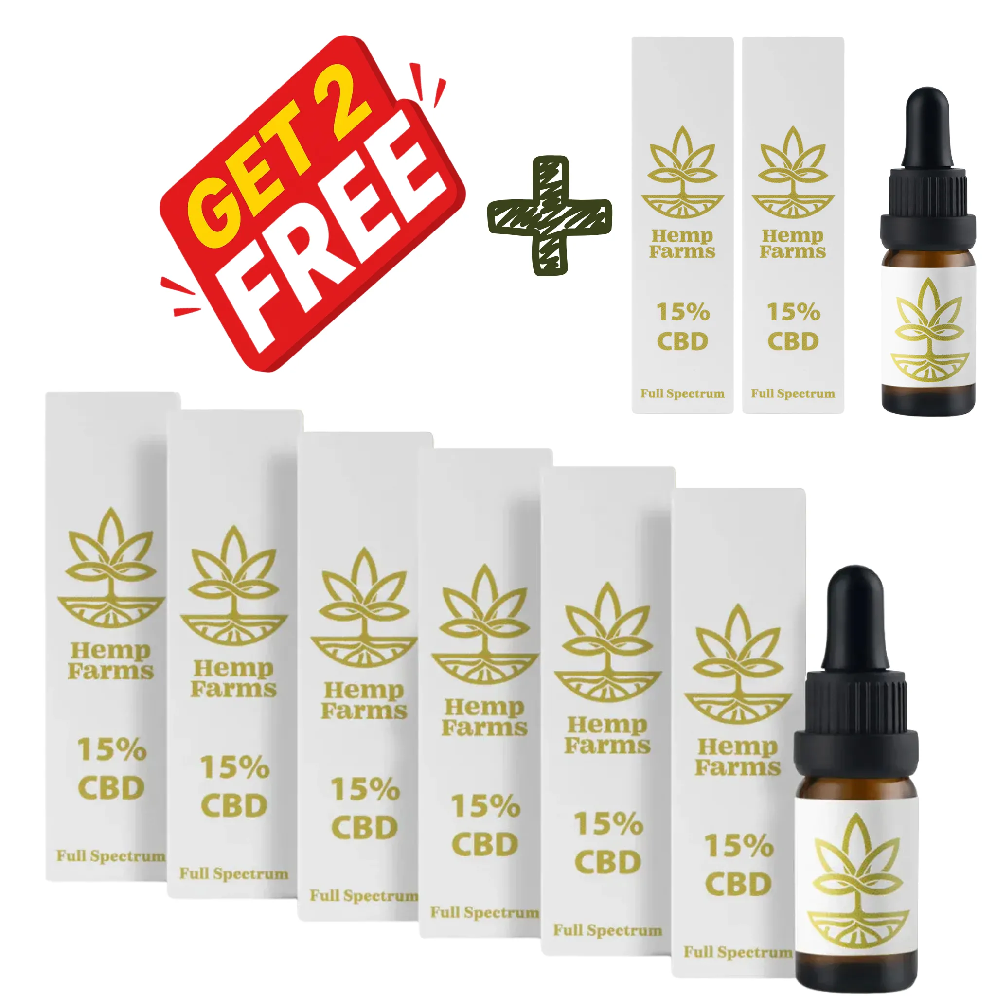 CBD Super Combo – 15% oleju x 6 sztuk (po 1500mg) Wiosenna promocja