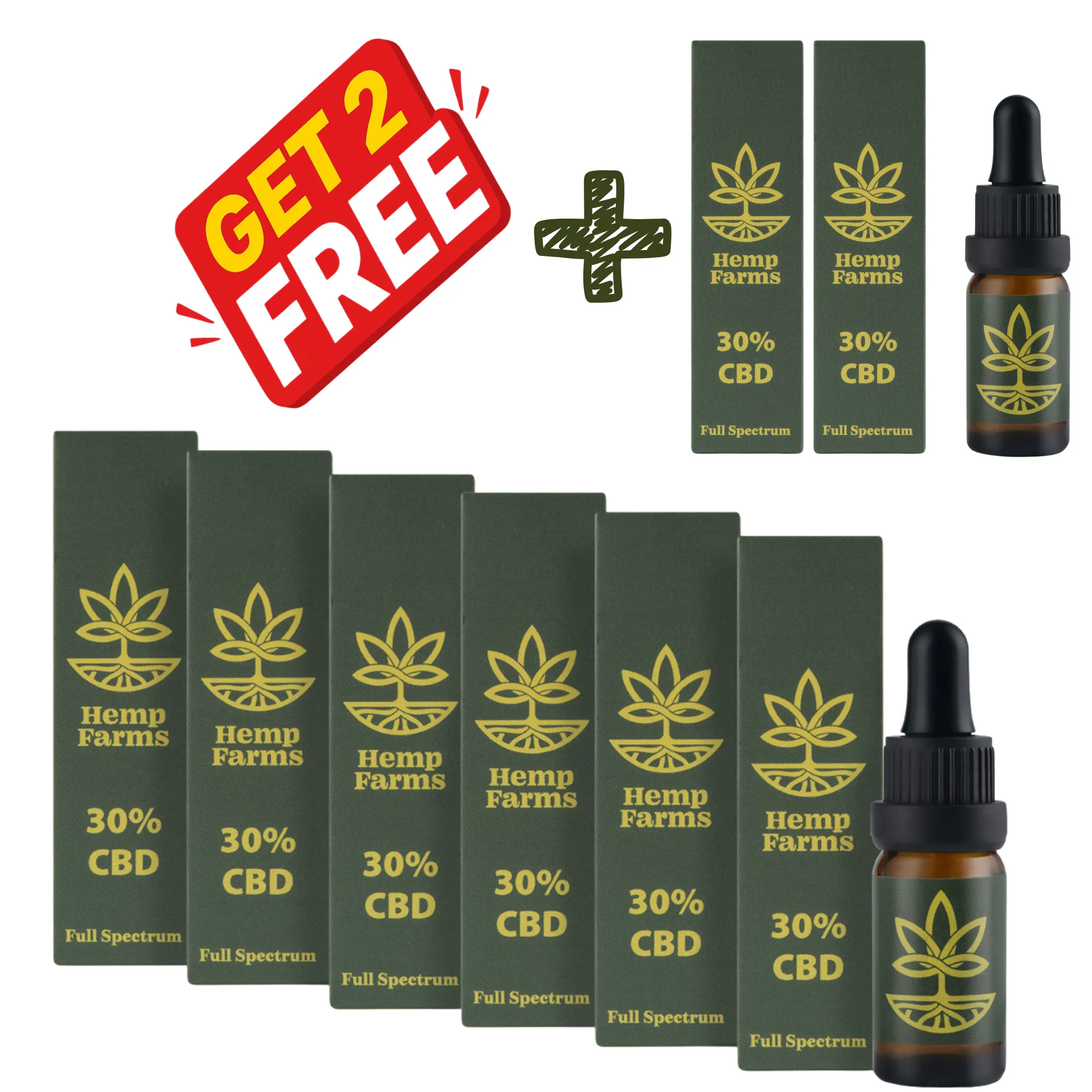 CBD Super Combo – 30% oleju x 6 sztuk (po 3000 mg) Wiosenna promocja