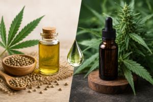 Read more about the article Olej konopny i olej CBD — jaka jest różnica?